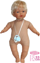 Realistická panenka Llorens Roberto se zvuky a měkkým tělem 33 cm