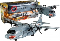 Vojenské letadlo s efekty světla a zvuku