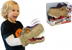 Dinosauří hlava s efekty na ruku 20 cm