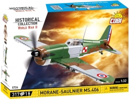 COBI morane-saulnier ms.406 – stavebnice historického letadla 1:32 (317 dílků)