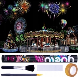 Škrabací obrázek Zábavní park 75x52 cm