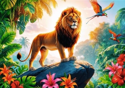 TREFL Puzzle Král džungle 200 dílků