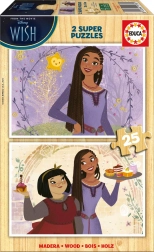 Educa dřevěné puzzle Přání 2×25 dílků