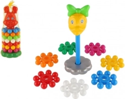 Plastová skládací pyramida s kroužky 26 cm – 3 varianty