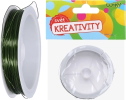 Zelený dekorační vázací drátek 0,4 mm, 30 m