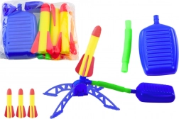 Pěnová raketová střelnice s pumpičkou – modrá zahradní sada