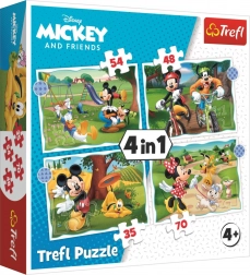Puzzle 4 v 1 – skvělý den MICKEY MOUSE