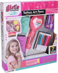 Tetovací studio pro děti – kreativní sada se šablonami a perem
