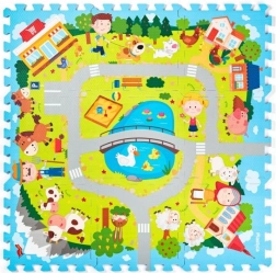 Pěnové puzzle Vesnice 29 × 29 cm PLASTICA