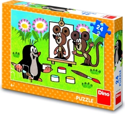 Krtek malířem dětské puzzle Dino 24 dílků