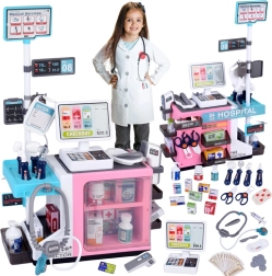 Dětská lékařská klinika s pokladnou a lékárnou – interaktivní set pro malé doktory