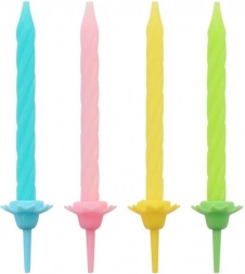Narozeninové spirálové svíčky GODAN, sada 24 ks