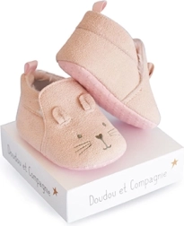 Dárková sada – první botičky 0–6 měsíců, růžové