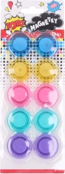 Barevné kulaté magnetky 3 cm - sada 10 ks