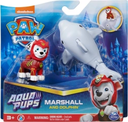 Paw Patrol Aqua Pups – figurka Marshall a delfín s pohyblivým ocasem