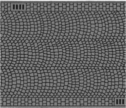 Silniční folie s motivem Dlažebních Kostek 100x6,6 cm