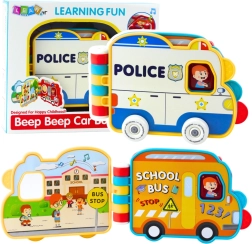 Interaktivní knížka vozidla se světly a zvuky