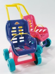 Kočárek pro panenky modrý 48 cm