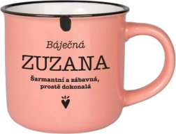 Kameninový hrnek Zuzana ve stylu plecháčku 370 ml