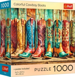 Trefl puzzle barevné kovbojské boty 1000 dílků