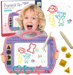 Woopie magnetická kreslící tabulka se stempelky a šablonami