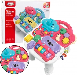 Interaktivní vzdělávací stolek pro děti Růžový