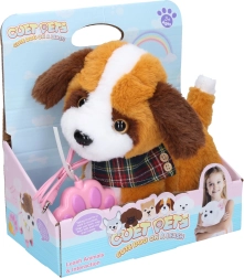 Chodící plyšový pes s efekty na kabel 22 cm