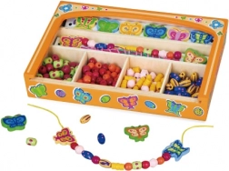 Dřevěná sada korálků pro navlékání