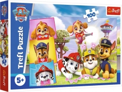 Puzzle 100 dílků – Nebojácné dívky – PAW PATROL – Trefl