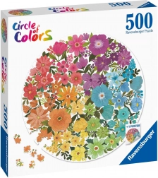 ravensburger puzzle kruh barev – květiny 500 dílků