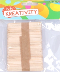 Dřevěné dřívka 6,5x1 cm, 50 ks