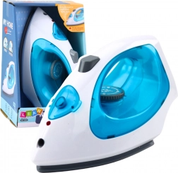 Žehlička pro děti s parou, světly a zvuky modrá