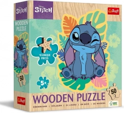 Dřevěné puzzle s 50 dílky Lilo & Stitch