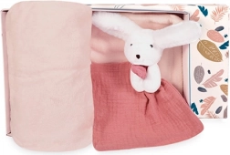 Dárková sada Happy Králíček: Pléd a Růžový Muchláček