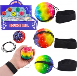 Tréninkový míček na gumičce s páskem – reflexní a koordinační cvičení 6,5 cm