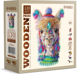 Dřevěné puzzle mystická lama 130 dílků WOODEN CITY