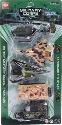 Vojenská sada vozidel a letounů 5 ks