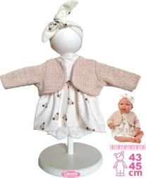 Obleček pro panenku miminko NEW BORN 43–45 cm – 4dílná sada Llorens