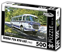 Puzzle RETRO-AUTA Škoda 706 RTO LUX autobus 500 dílků