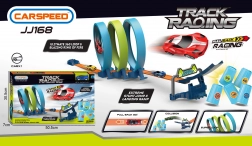 Závodní dráha ostrá smyčka s trojitým loopingem