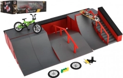 Skatepark – prstový skateboard a BMX set s rampami a doplňky