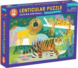 Lentikulární puzzle kočky malé a velké