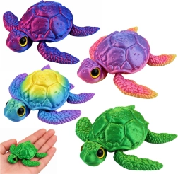 3D figurka mořské želvy s pohyblivými ploutvemi a hlavou, měnící barvy 8 cm - 1 kus
