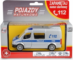 Záchranné policejní auto s pohonem na zpětné natažení