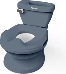 Ingenuity dětská toaleta se zvukem My size pro 2v1 šedá
