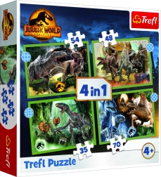 Puzzle 4v1 nebezpeční dinosauři Jurassic World