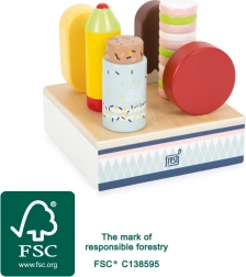 Dřevěná nanuková sada fresh – stojan se 6 zmrzlinami