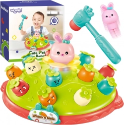 Woopie interaktivní hra uhoď krtka – edukativní zábava s kladívkem a mrkvičkami