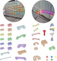 Masterkidz stavební sada STEM tabule pro kuličkovou dráhu 209 dílů