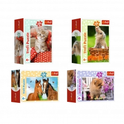 Minipuzzle 54 dílků s mláďaty